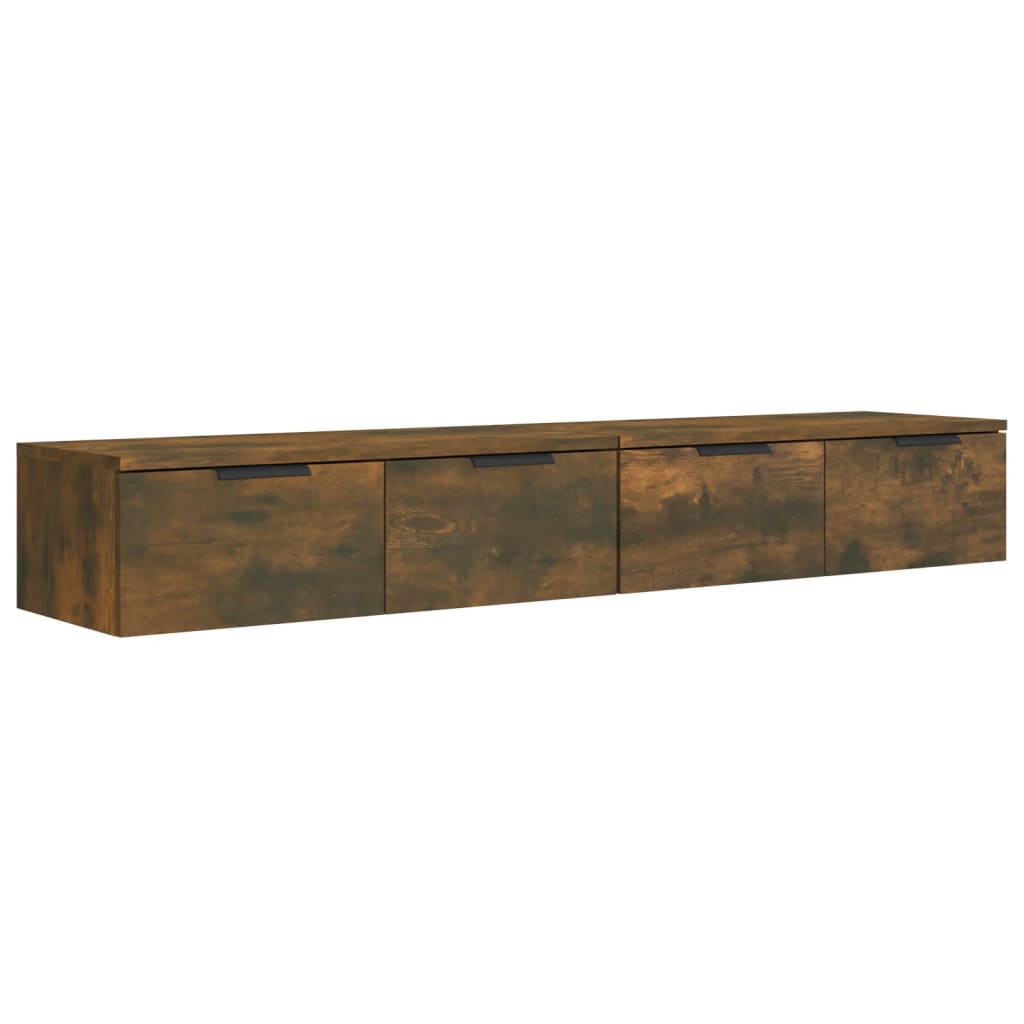 Armoires murales 2 pcs Chêne fumé 68x30x20 cm Bois d'ingénierie