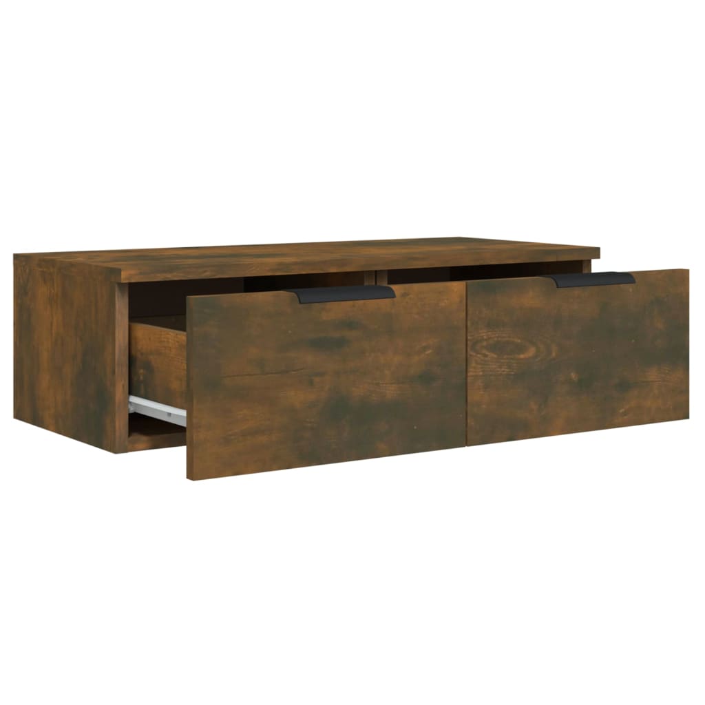 Armoires murales 2 pcs Chêne fumé 68x30x20 cm Bois d'ingénierie
