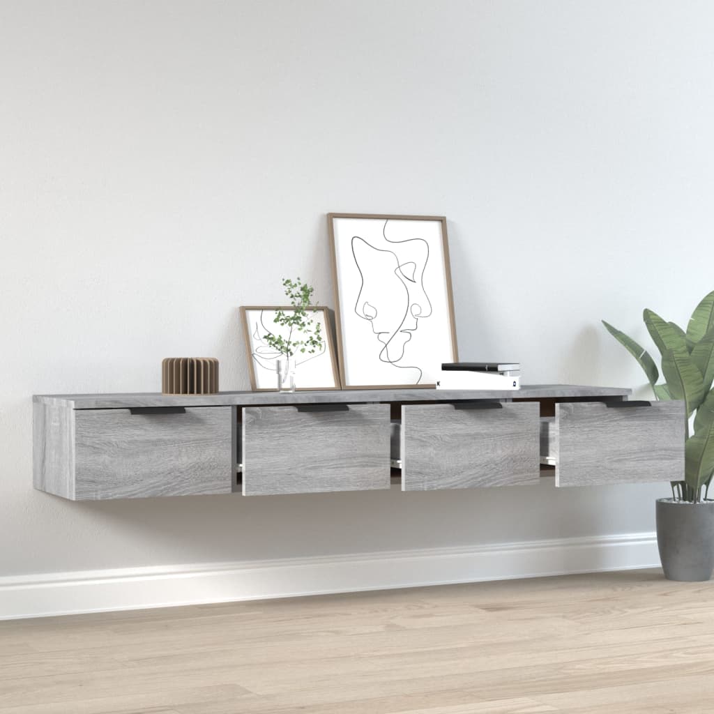 Armoires murales 2 pcs Sonoma gris 68x30x20cm Bois d'ingénierie