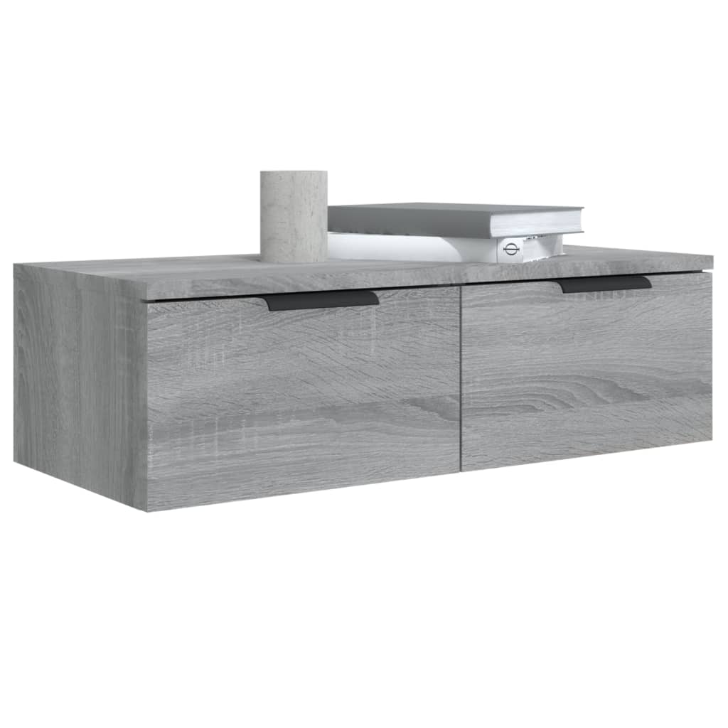 Armoires murales 2 pcs Sonoma gris 68x30x20cm Bois d'ingénierie