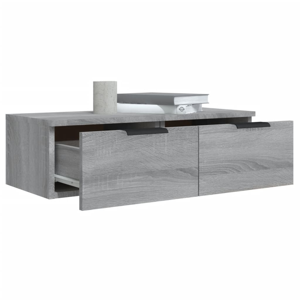Armoires murales 2 pcs Sonoma gris 68x30x20cm Bois d'ingénierie
