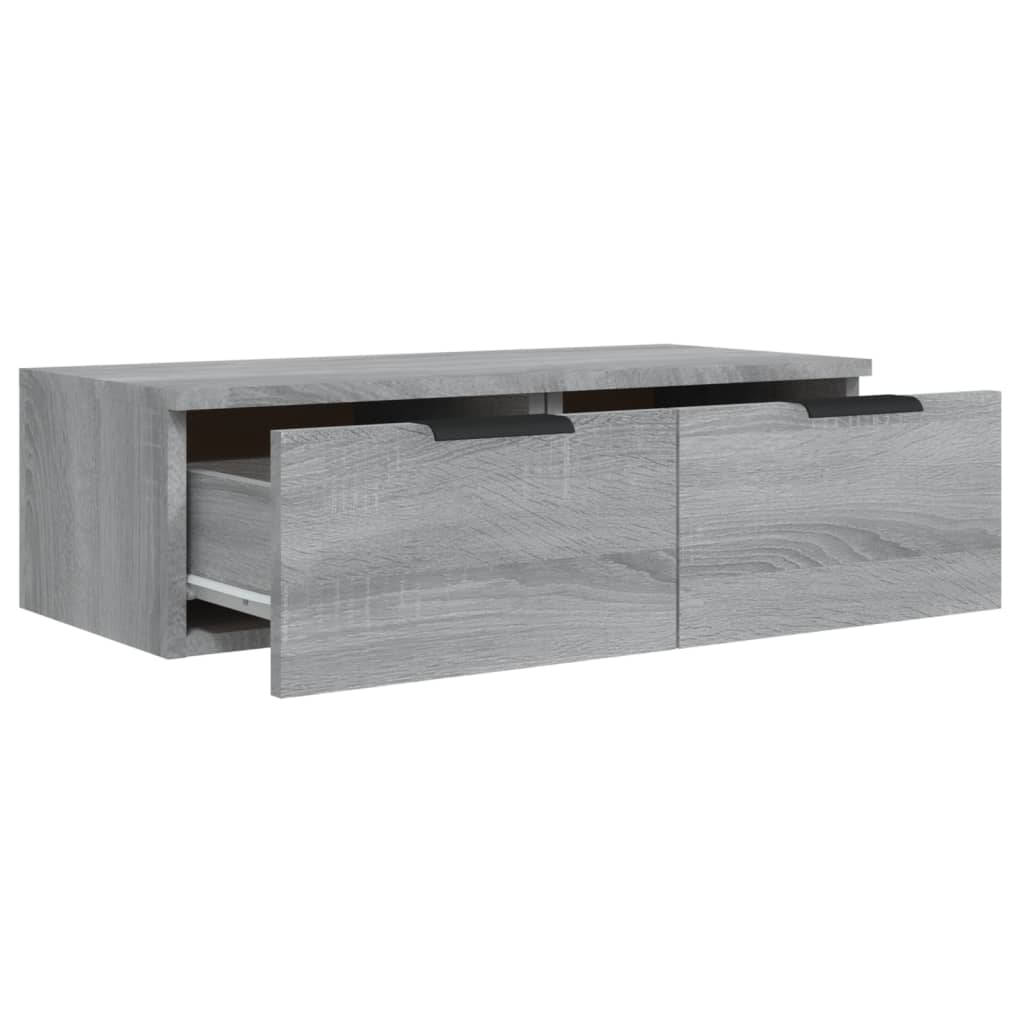 Armoires murales 2 pcs Sonoma gris 68x30x20cm Bois d'ingénierie