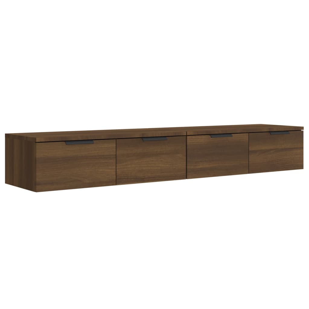 Armoires murales 2pcs Chêne marron 68x30x20cm Bois d'ingénierie