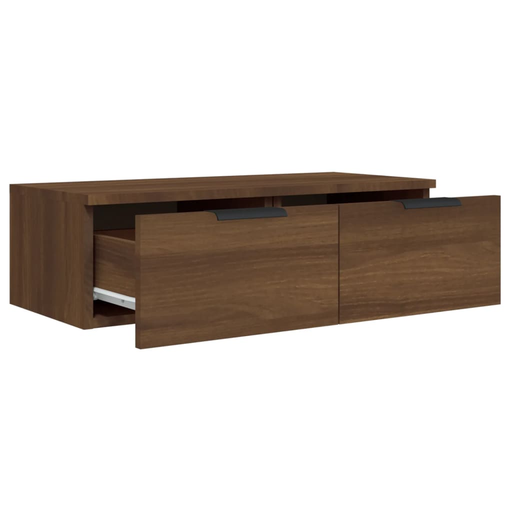 Armoires murales 2pcs Chêne marron 68x30x20cm Bois d'ingénierie