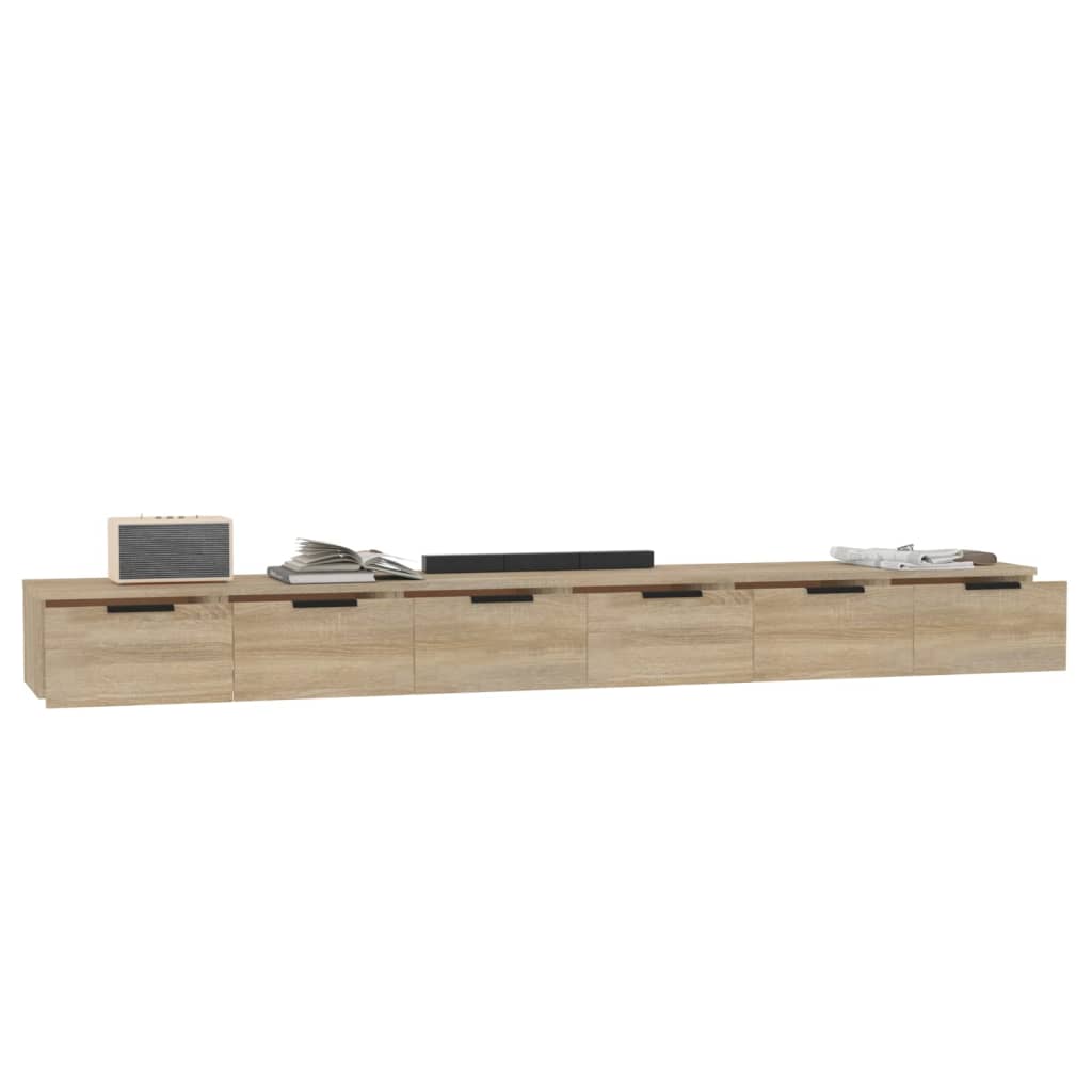 Armoires murales 2 pcs Chêne sonoma 102x30x20 cm