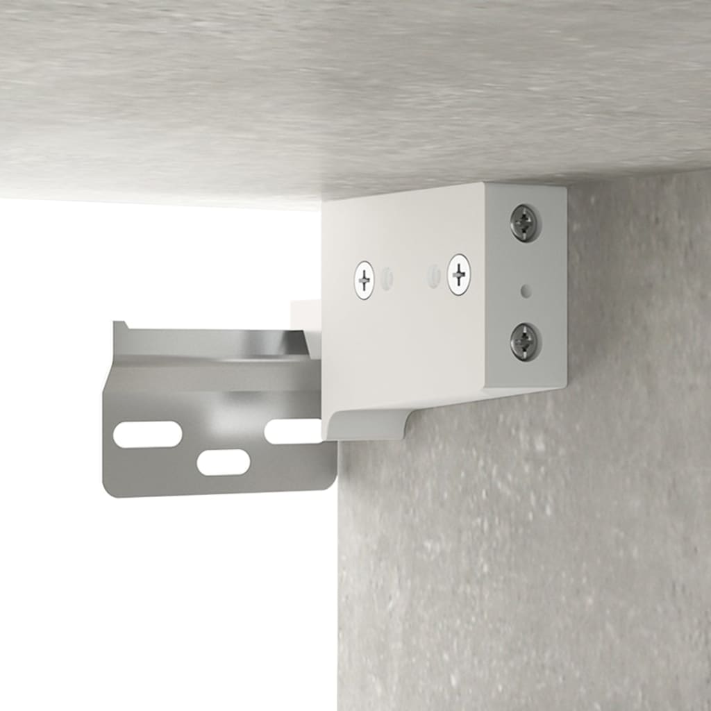 Armoires murales 2 pcs Gris béton 102x30x20cm Bois d'ingénierie