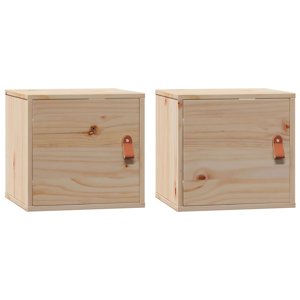 Armoires murales 2 pcs 31,5x30x30 cm Bois de pin massif
