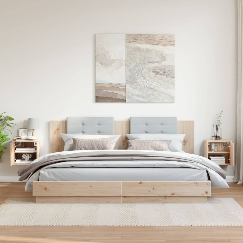 Armoires murales 2 pcs 31,5x30x30 cm Bois de pin massif