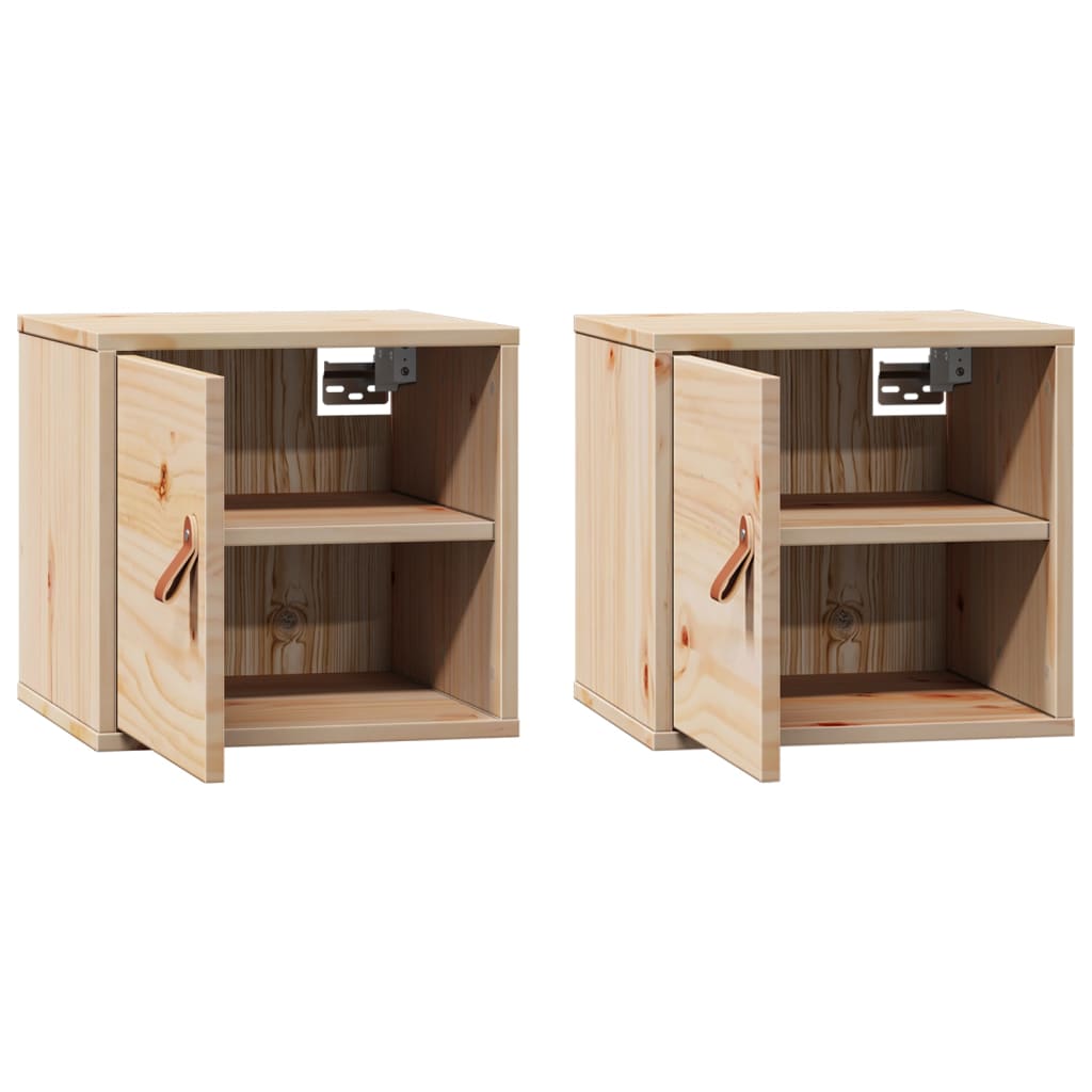 Armoires murales 2 pcs 31,5x30x30 cm Bois de pin massif