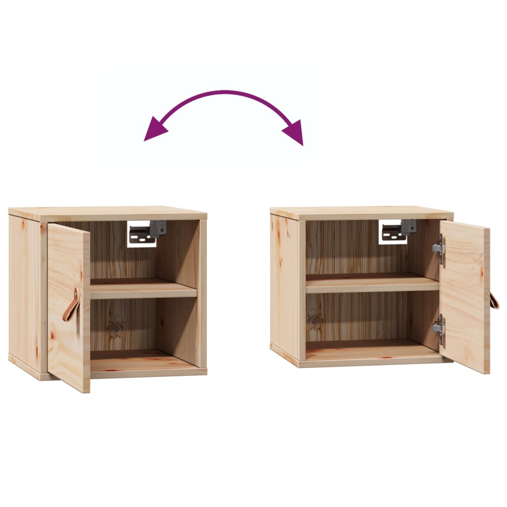 Armoires murales 2 pcs 31,5x30x30 cm Bois de pin massif