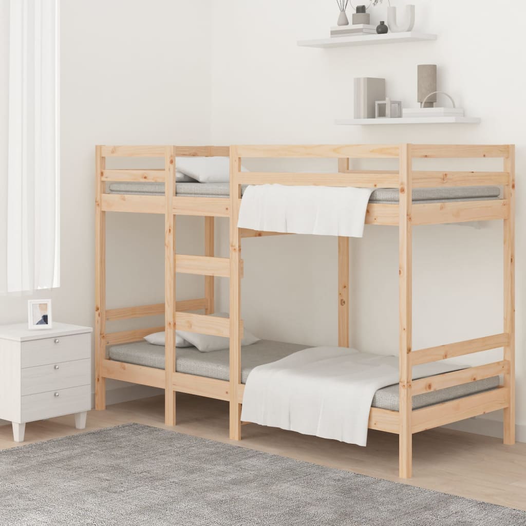 Lit superposé sans matelas 90x190 cm bois de pin massif