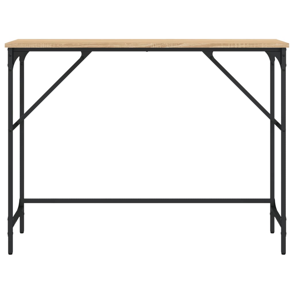 Table console chêne sonoma 100x32x75 cm bois d'ingénierie