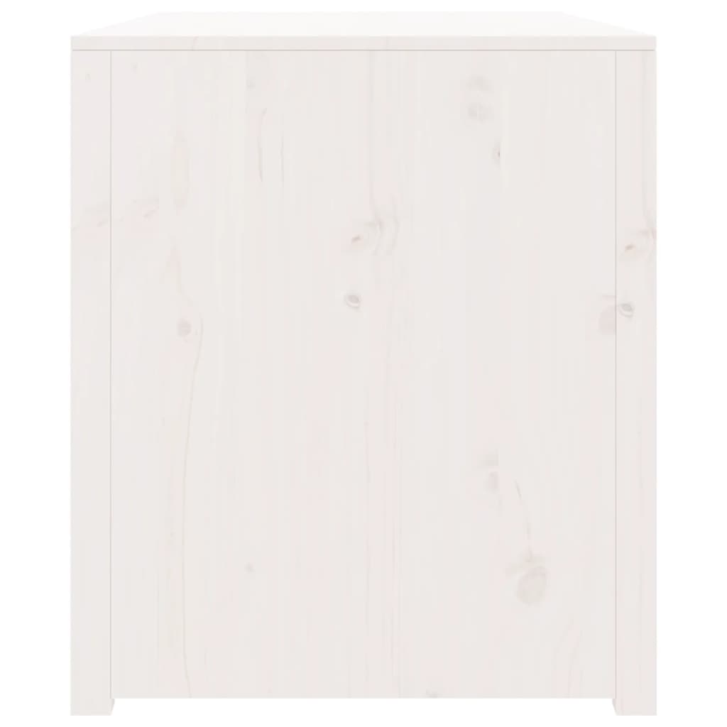Mueble de cocina exterior blanco fabricado en madera maciza de pino.