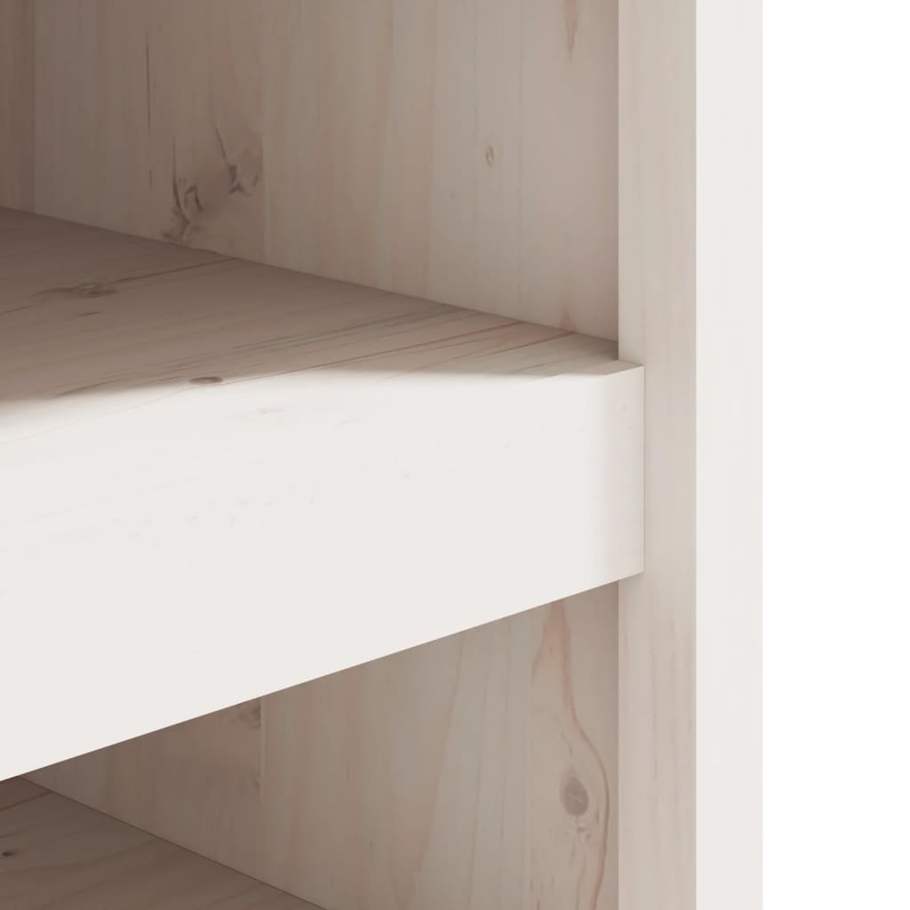 Mueble de cocina exterior blanco fabricado en madera maciza de pino.