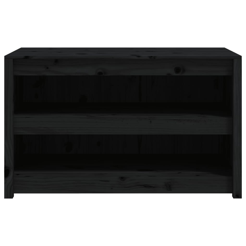 Mueble de cocina exterior negro 106x55x64cm madera maciza de pino
