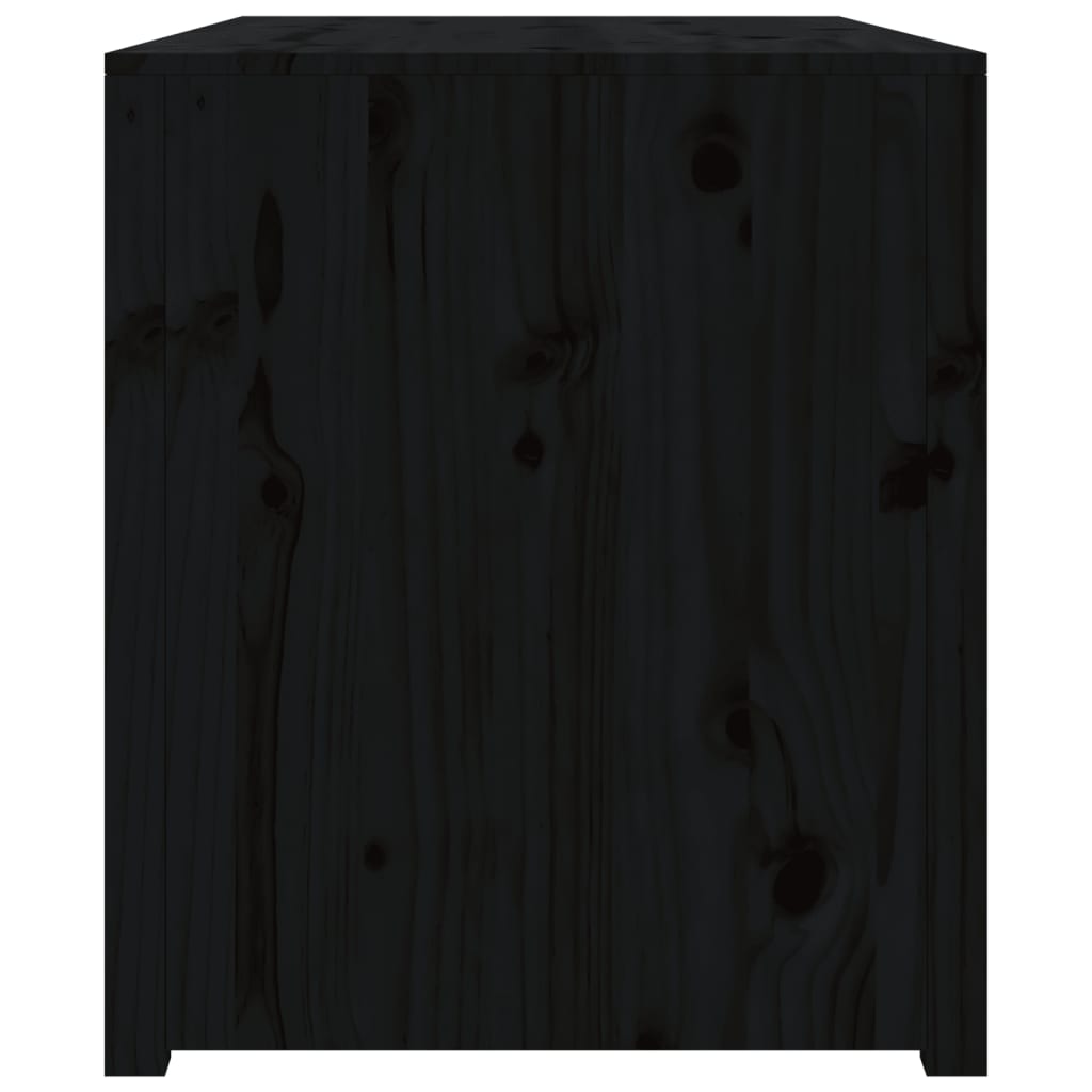 Mueble de cocina exterior negro 106x55x64cm madera maciza de pino