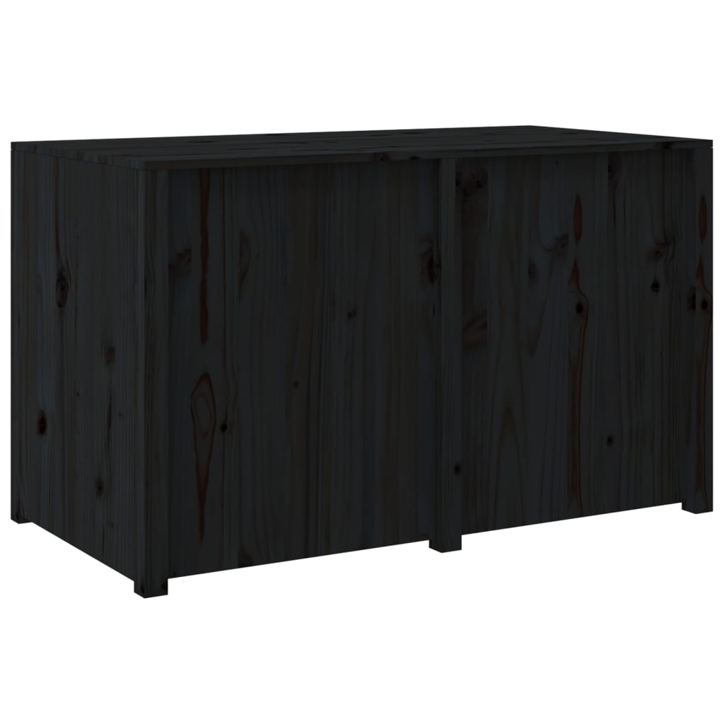 Mueble de cocina exterior negro 106x55x64cm madera maciza de pino