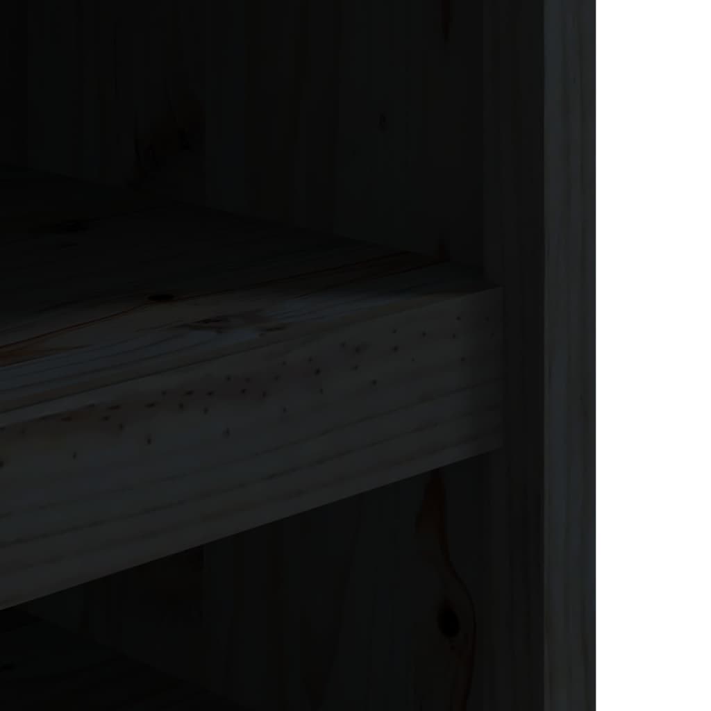 Mueble de cocina exterior negro 106x55x64cm madera maciza de pino