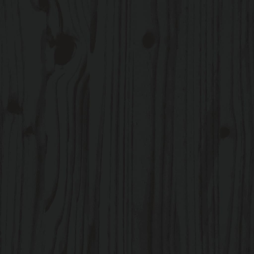 Mueble de cocina exterior negro 106x55x64cm madera maciza de pino