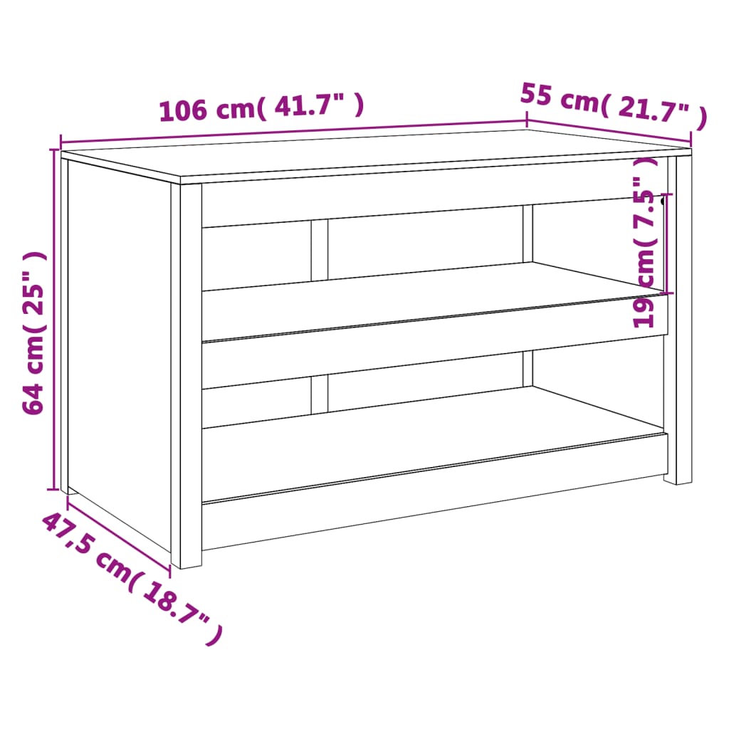 Mueble de cocina exterior negro 106x55x64cm madera maciza de pino