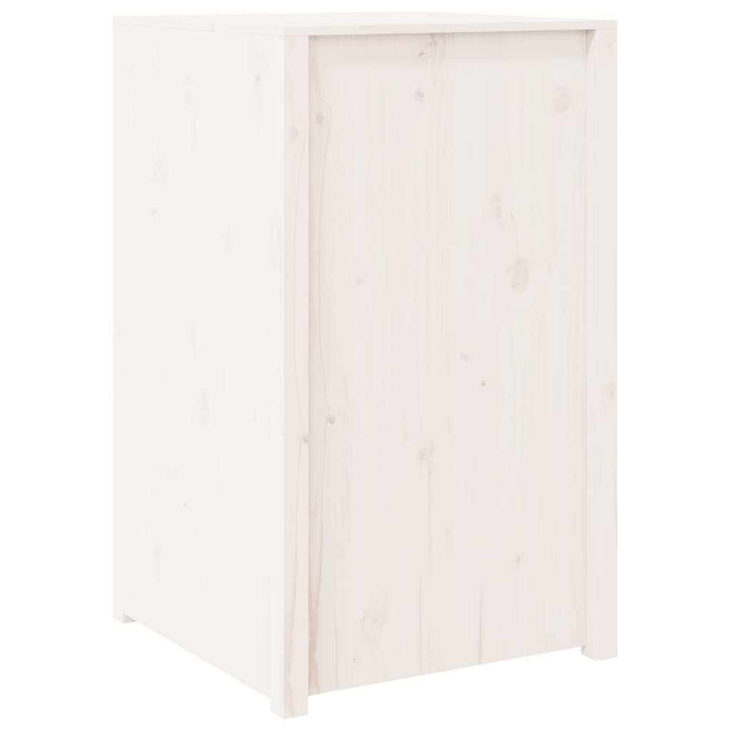 Mueble de cocina exterior blanco fabricado en madera maciza de pino.