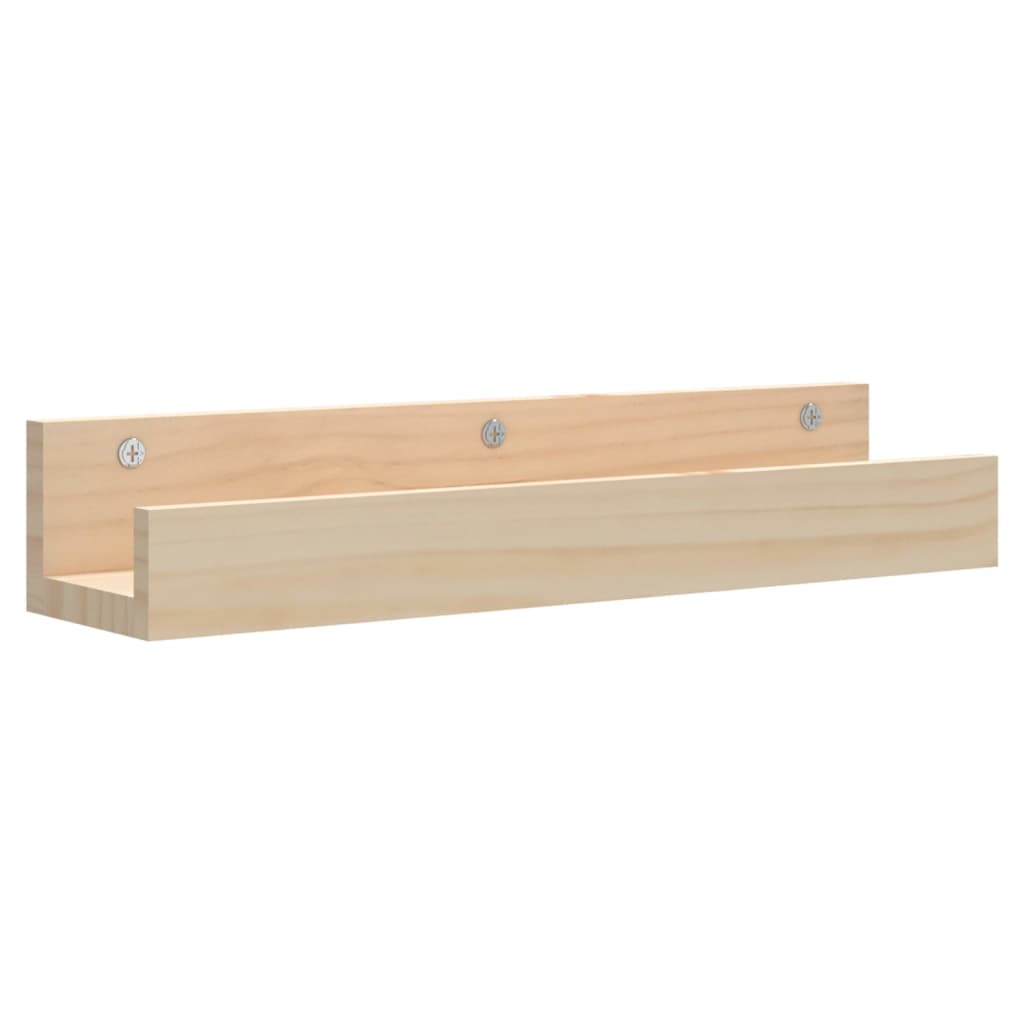 Étagères murales 2 pcs 50x12x9 cm Bois de pin massif