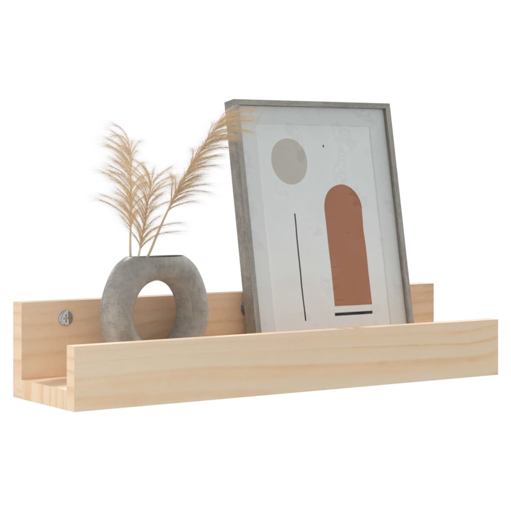 Étagères murales 2 pcs 50x12x9 cm Bois de pin massif