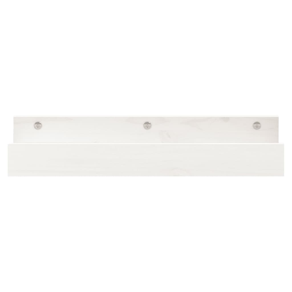 Étagères murales 2 pcs Blanc 50x12x9 cm Bois de pin massif