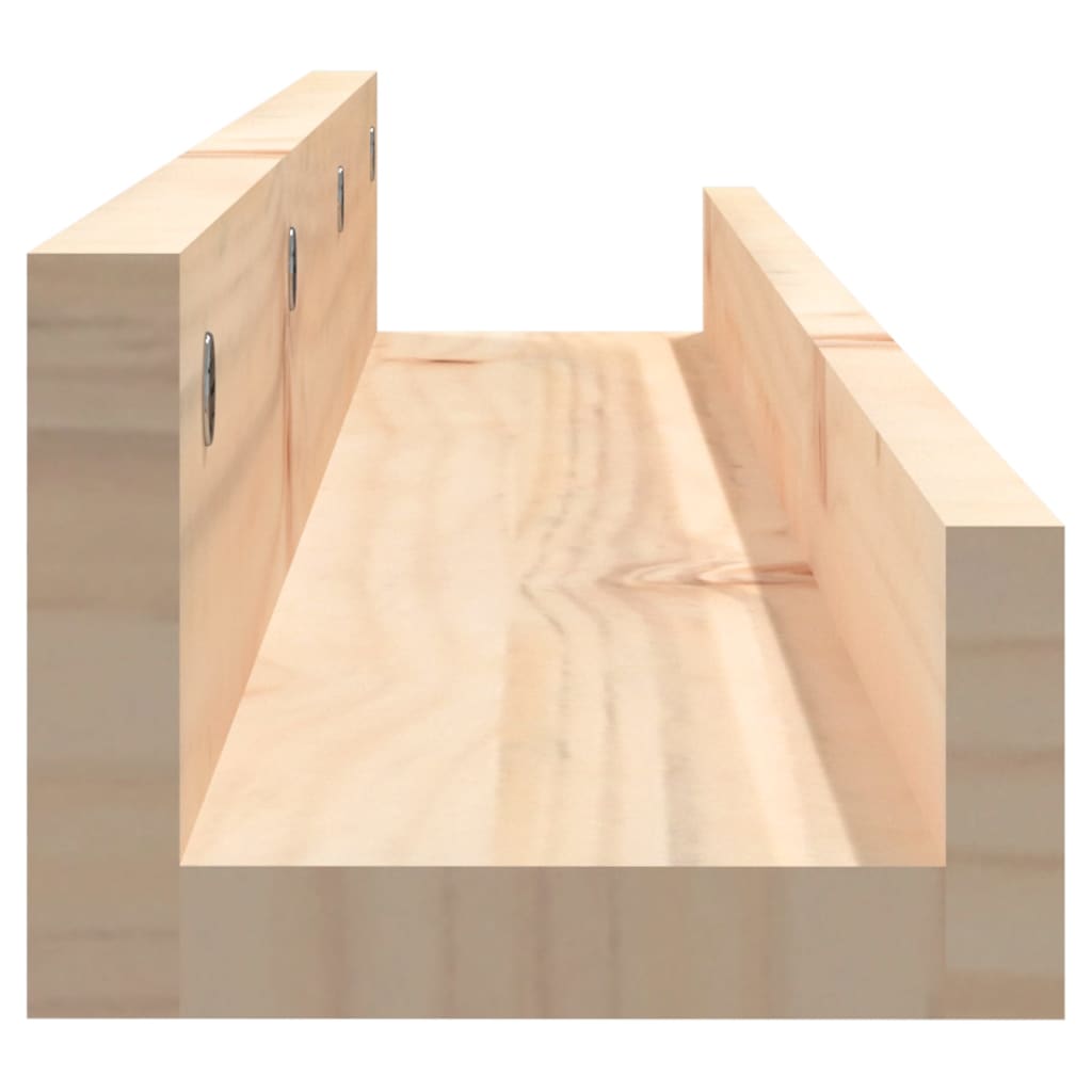 Étagères murales 2 pcs 80x12x9 cm Bois de pin massif