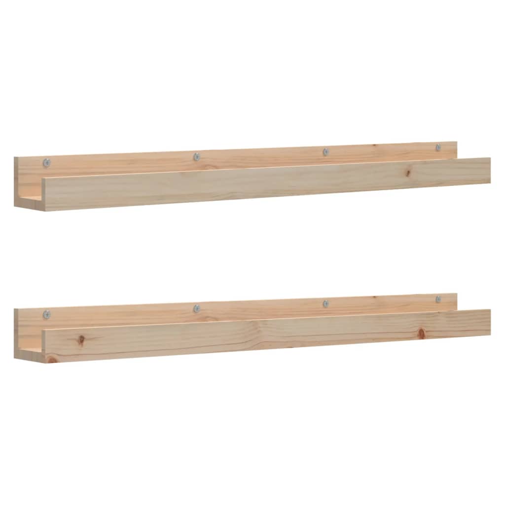 Étagères murales 2 pcs 110x12x9 cm Bois de pin massif