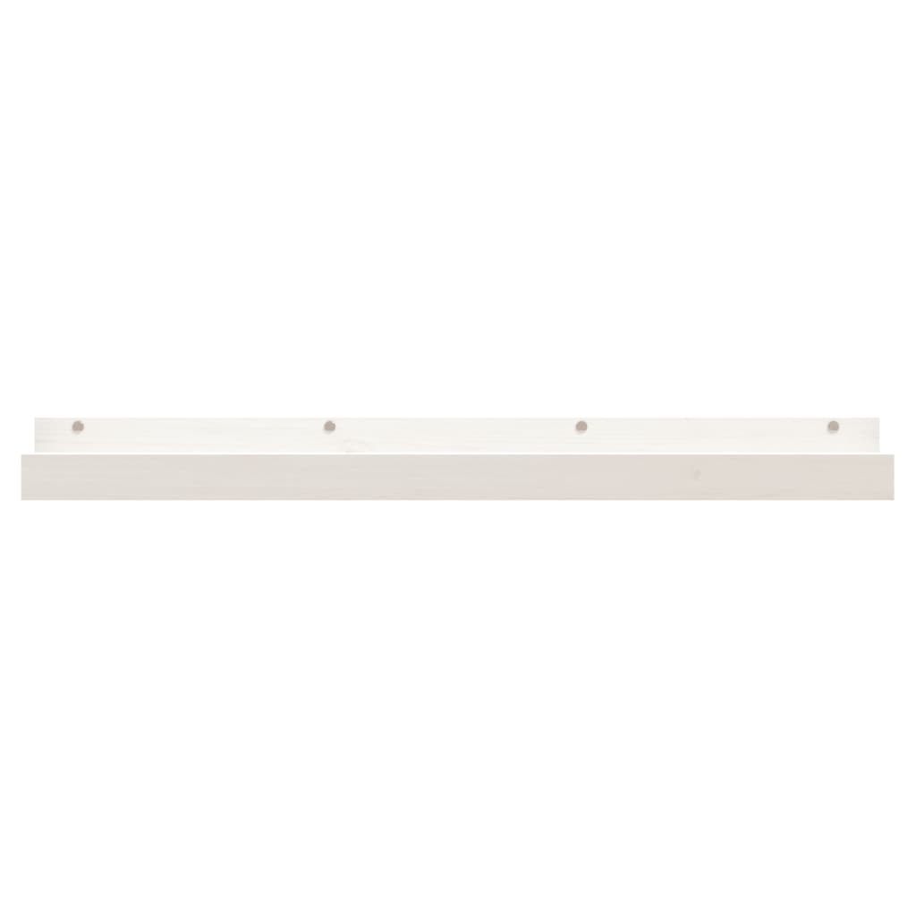 Étagères murales 2 pcs Blanc 110x12x9 cm Bois de pin massif
