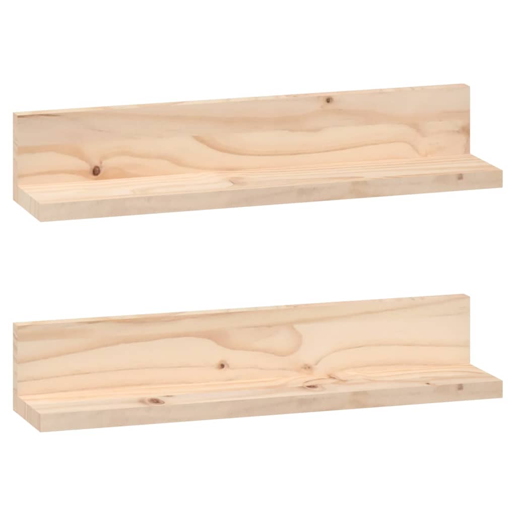 Étagères murales 2 pcs 50x11x9 cm Bois de pin massif