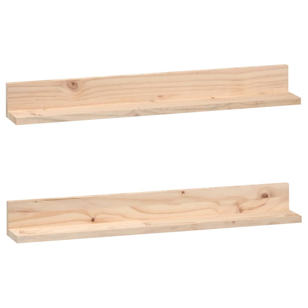 Étagères murales 2 pcs 80x11x9 cm Bois de pin massif