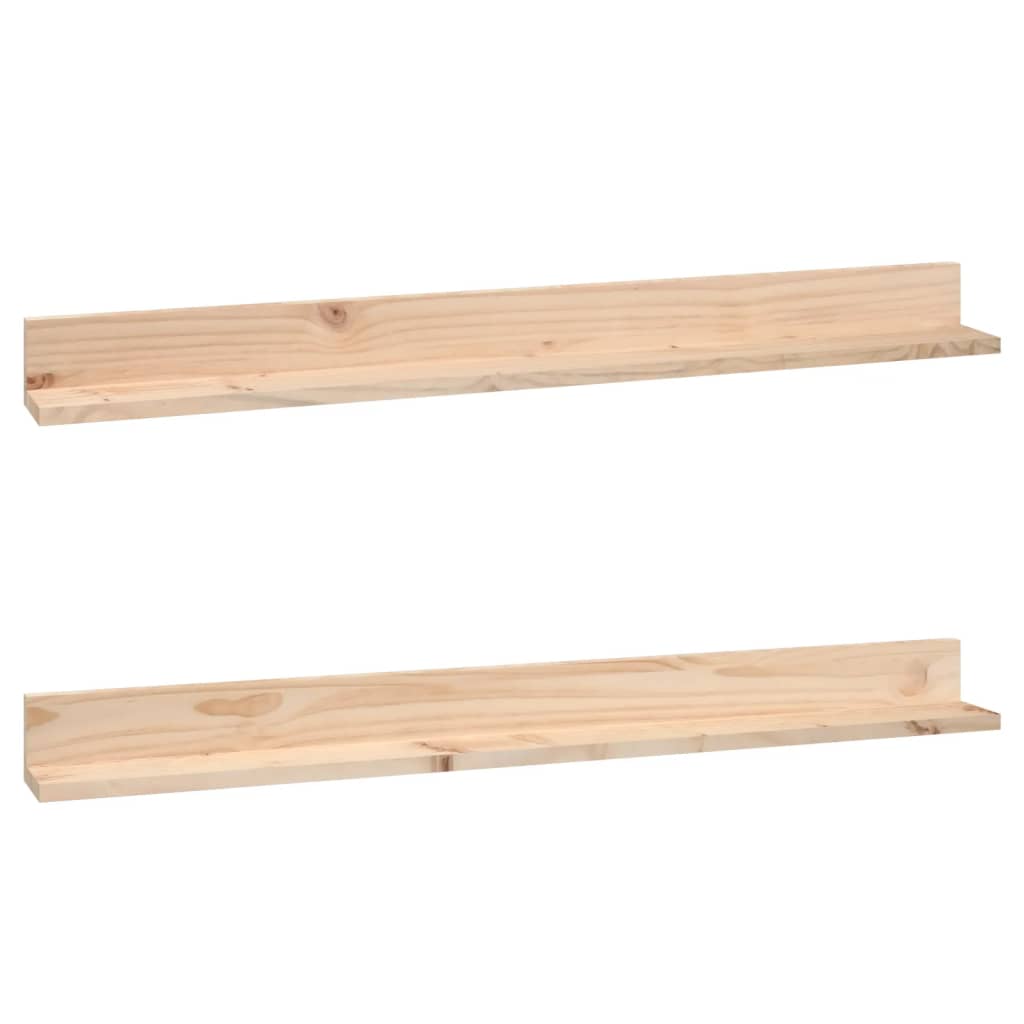 Étagères murales 2 pcs 110x11x9 cm Bois de pin massif