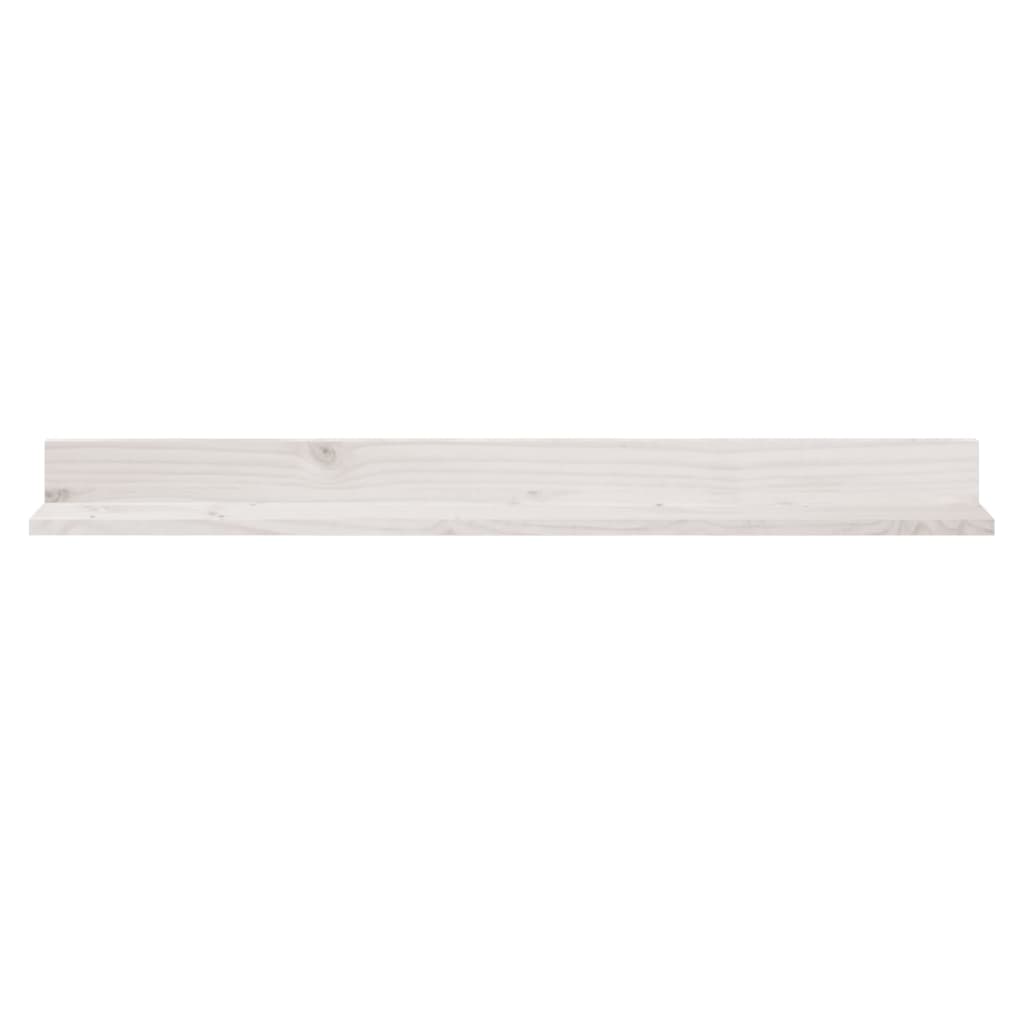 Étagères murales 2 pcs Blanc 110x11x9 cm Bois de pin massif