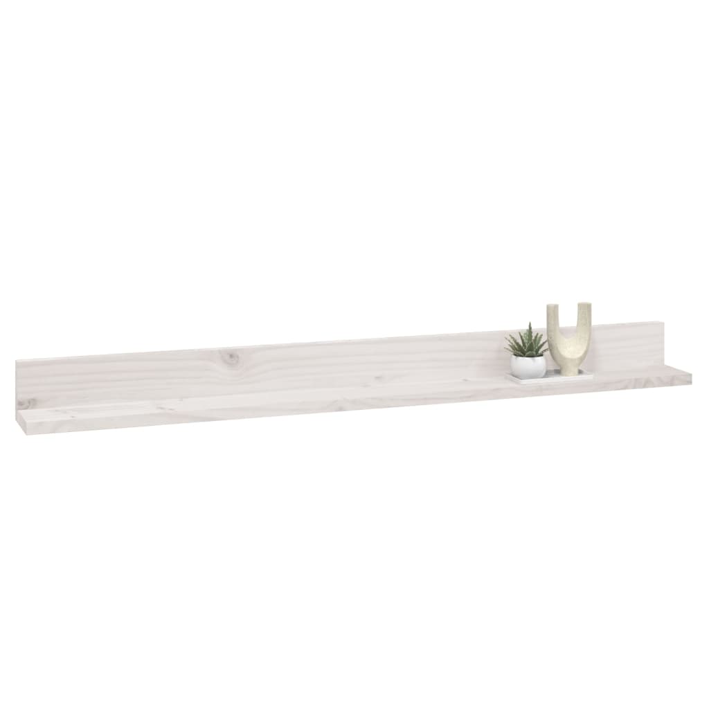 Étagères murales 2 pcs Blanc 110x11x9 cm Bois de pin massif