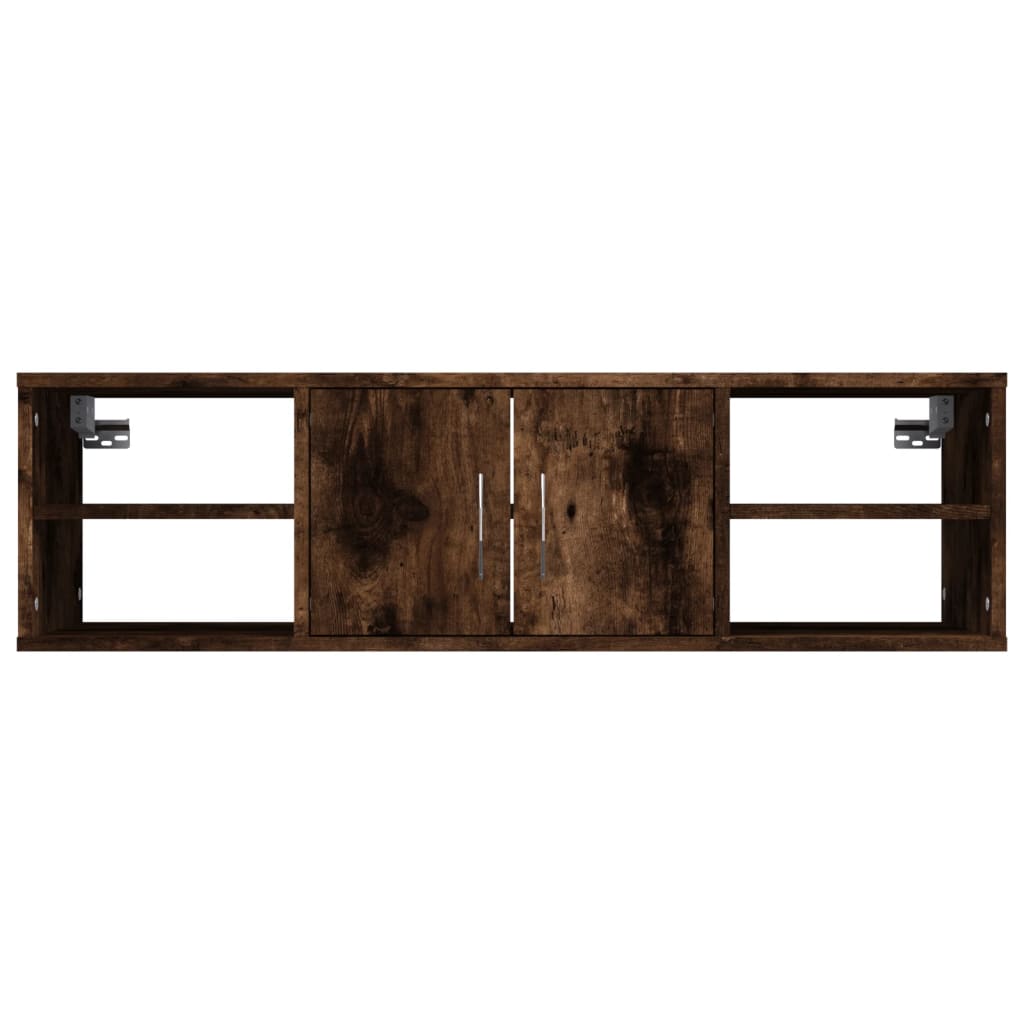 Étagère murale chêne fumé 102x30x29 cm bois d'ingénierie