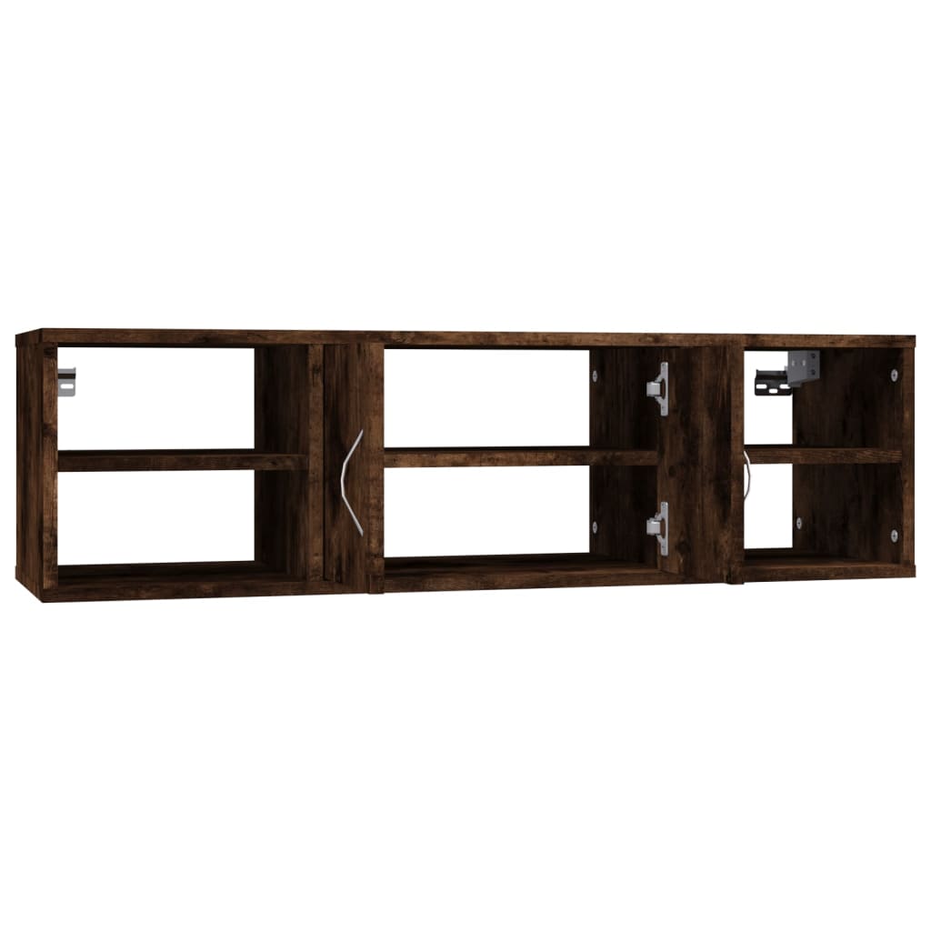 Étagère murale chêne fumé 102x30x29 cm bois d'ingénierie