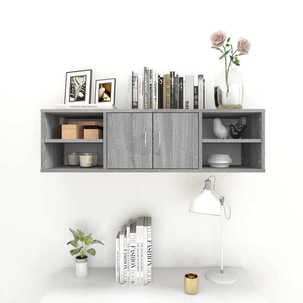 Étagère murale Sonoma gris 102x30x29 cm Bois ingénierie