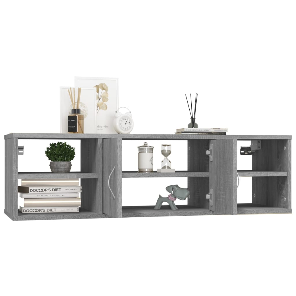 Étagère murale Sonoma gris 102x30x29 cm Bois ingénierie