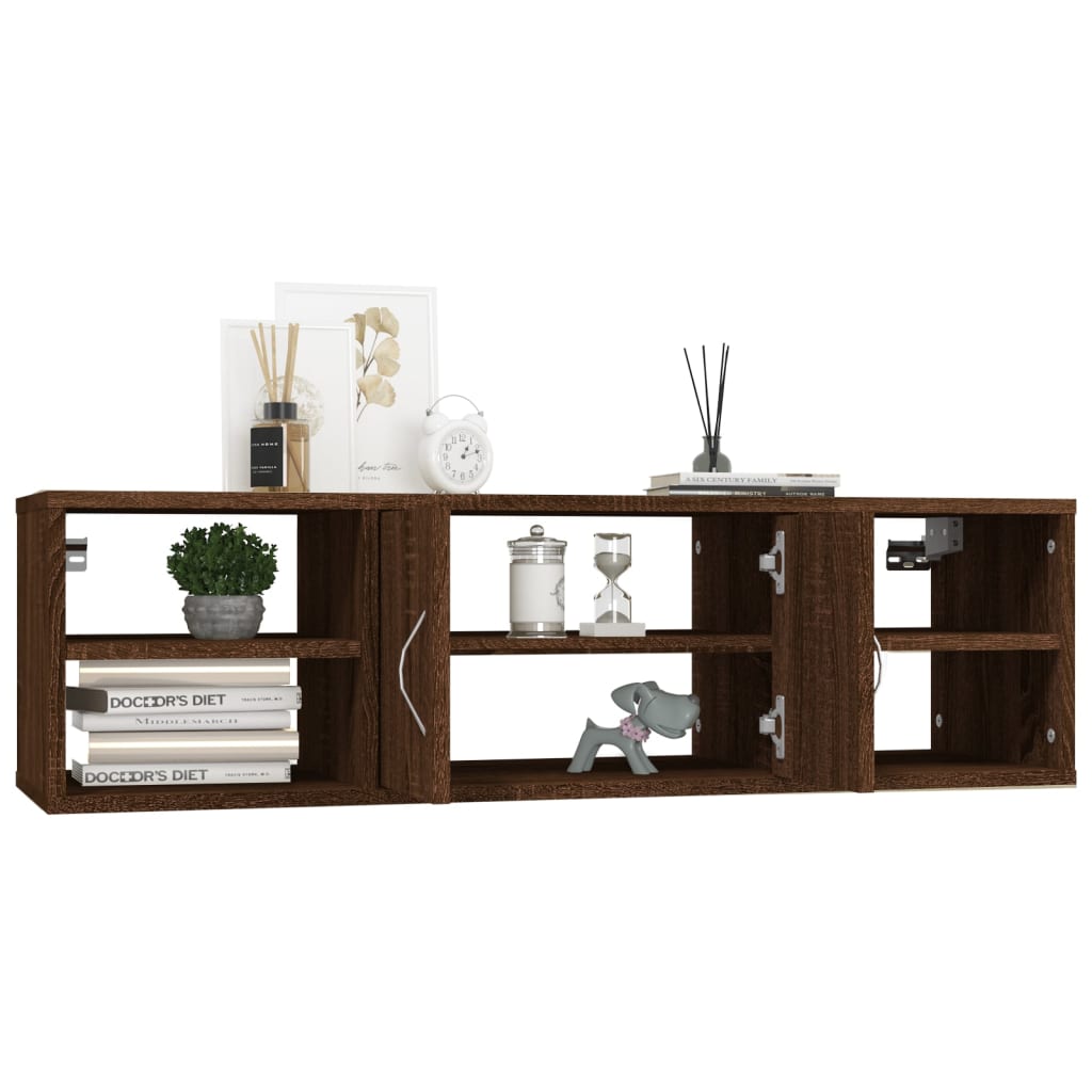Étagère murale chêne marron 102x30x29 cm bois d'ingénierie