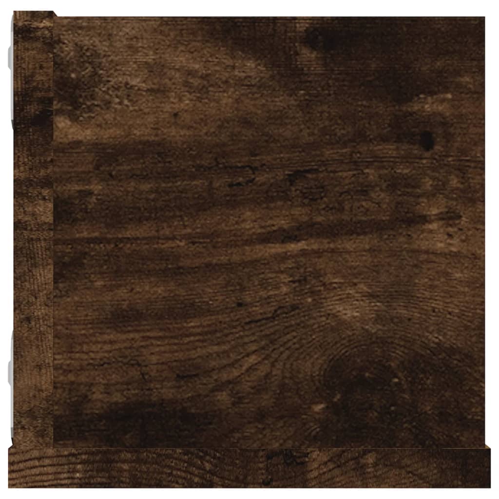 Étagère murale à CD Chêne fumé 100x18x18 cm Bois d'ingénierie