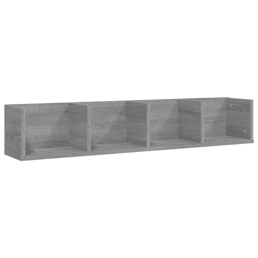 Étagère murale à CD Sonoma gris 100x18x18 cm Bois d'ingénierie