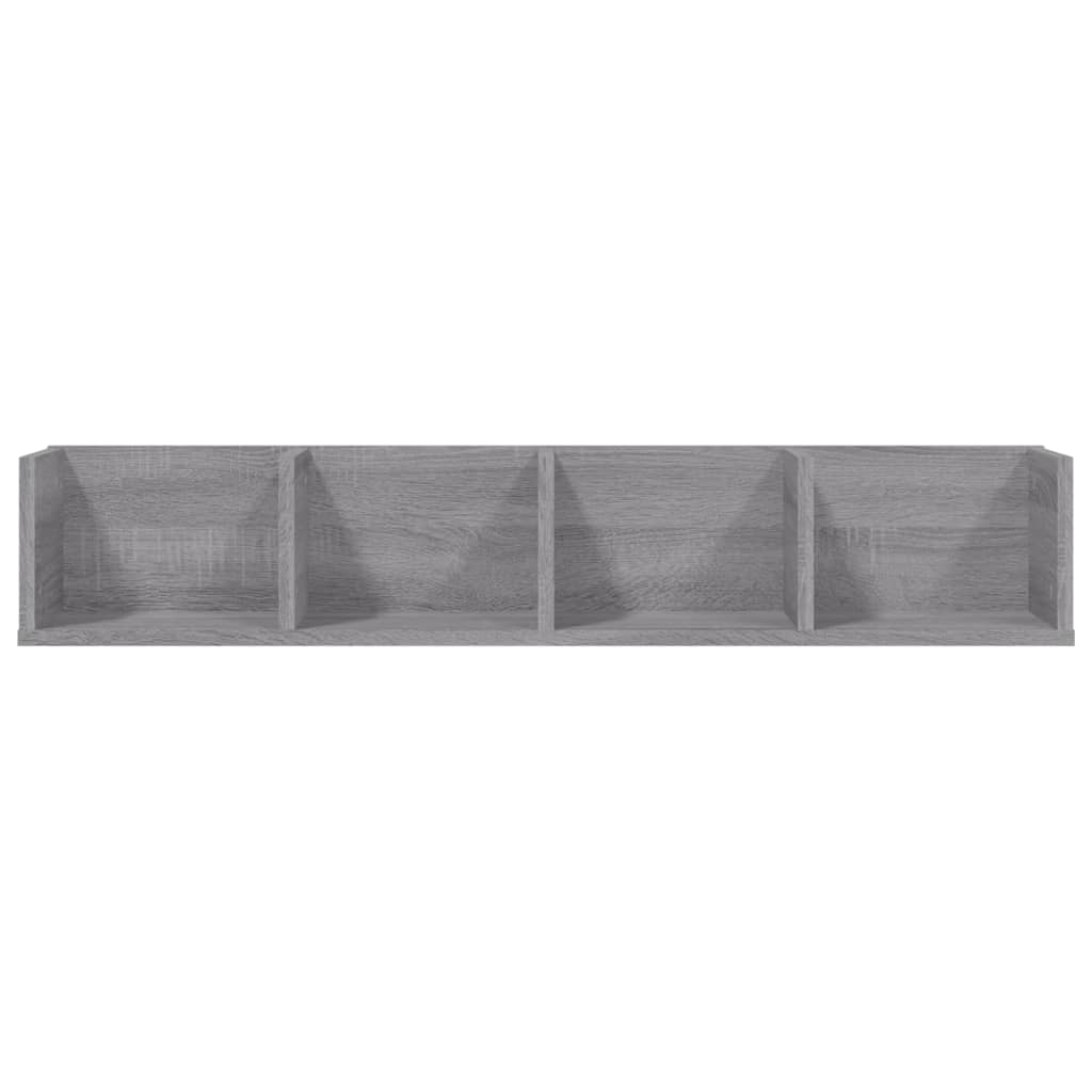 Étagère murale à CD Sonoma gris 100x18x18 cm Bois d'ingénierie