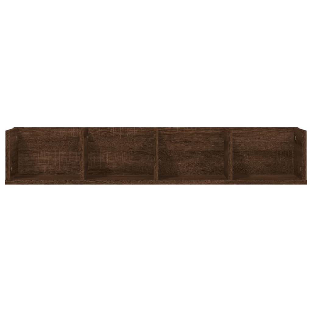 Étagère murale à CD Chêne marron 100x18x18 cm Bois d'ingénierie