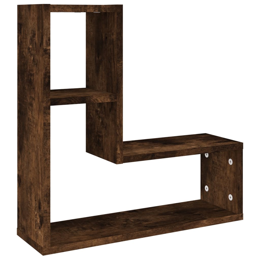 Étagères murales 2 pcs Chêne fumé 50x15x50 cm Bois d'ingénierie