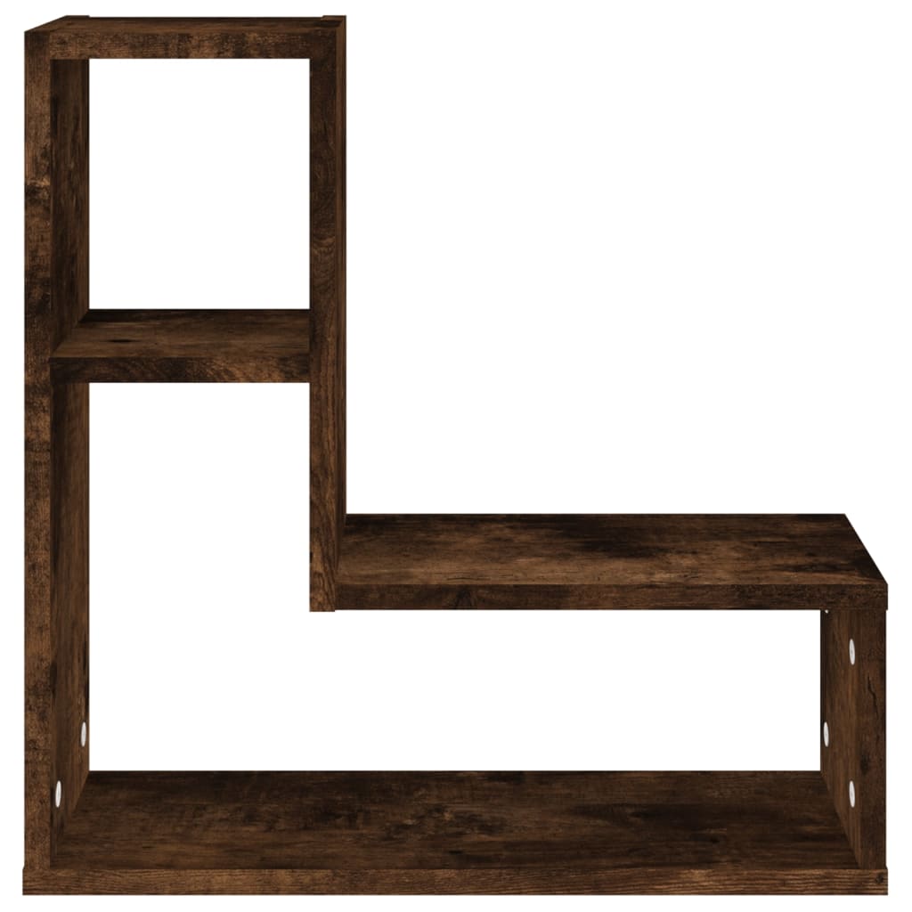 Étagères murales 2 pcs Chêne fumé 50x15x50 cm Bois d'ingénierie