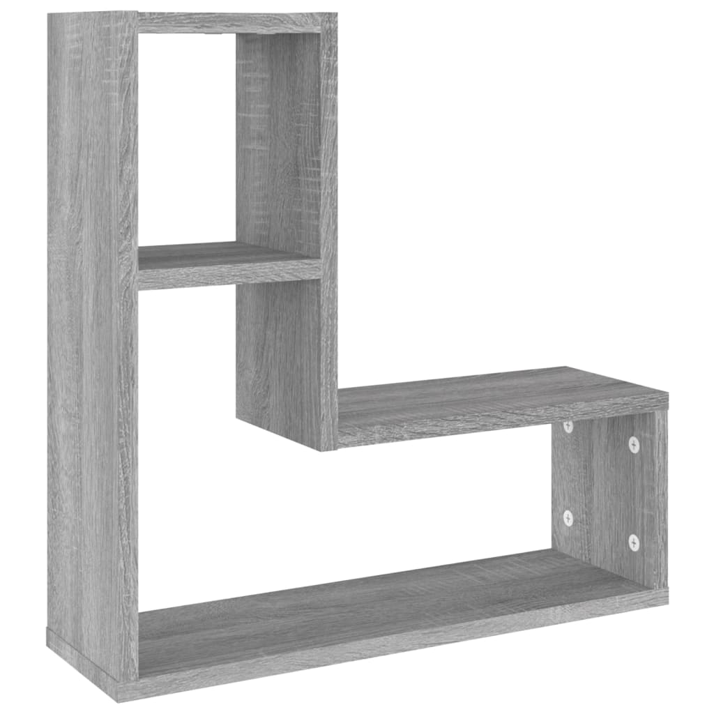 Étagères murales 2pcs Sonoma gris 50x15x50 cm Bois d’ingénierie