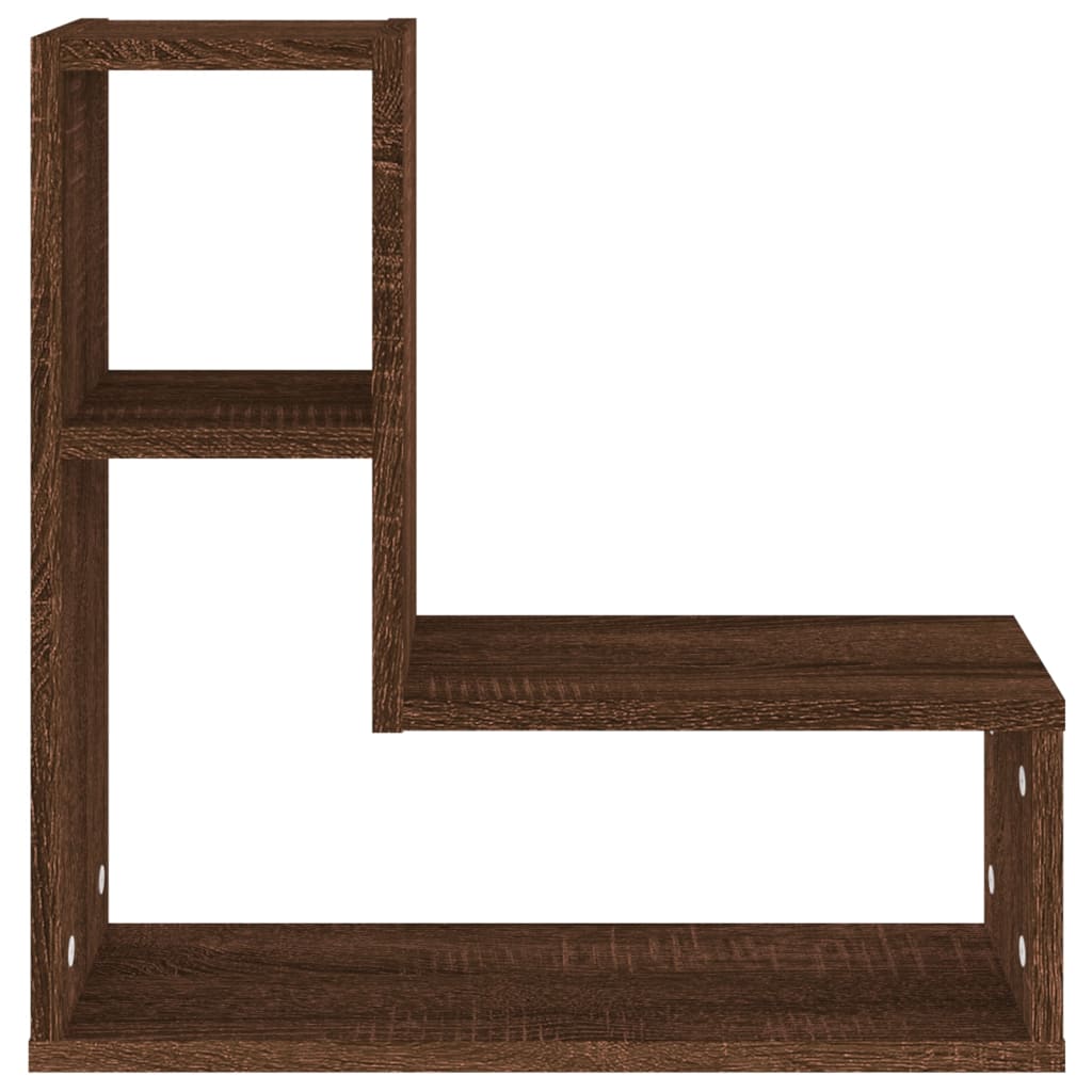 Étagères murales 2 pcs Chêne marron 50x15x50 cm Bois ingénierie