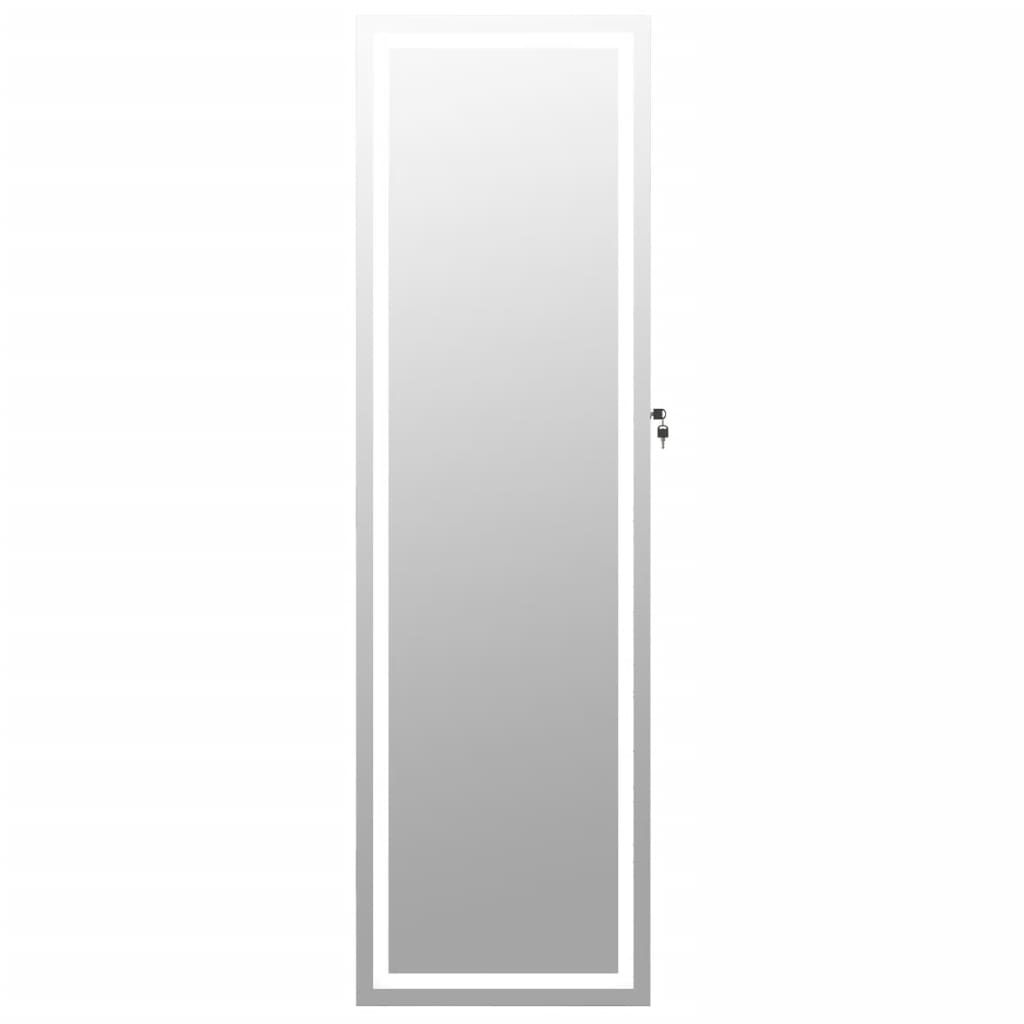 Armoire à bijoux avec miroir et éclairage LED mural